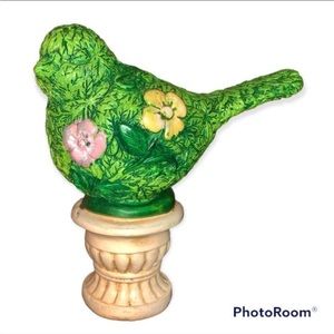 🌸 FLORAL BIRD TOPIARY FIGURINE 🌸